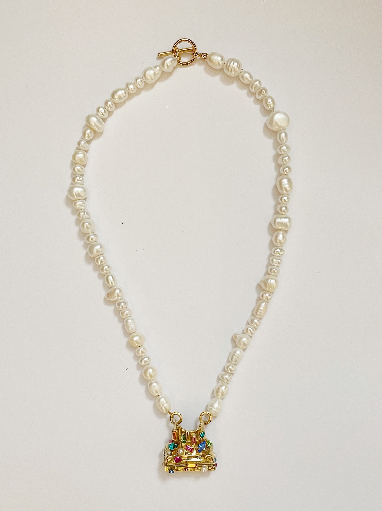 Pythian rhinestone party necklace