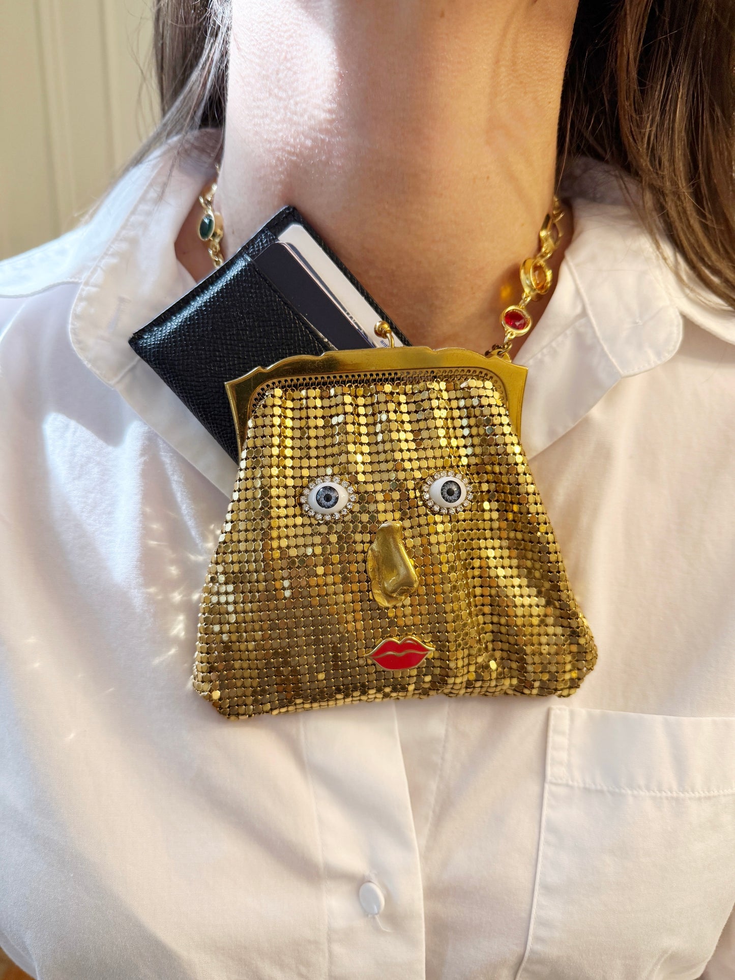 Ode to the master mini mesh purse necklace & belt