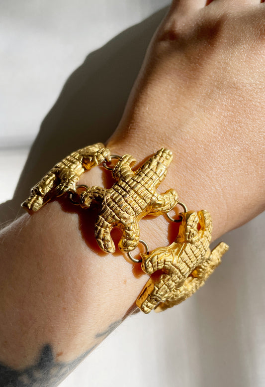 Vintage alligator bracelet