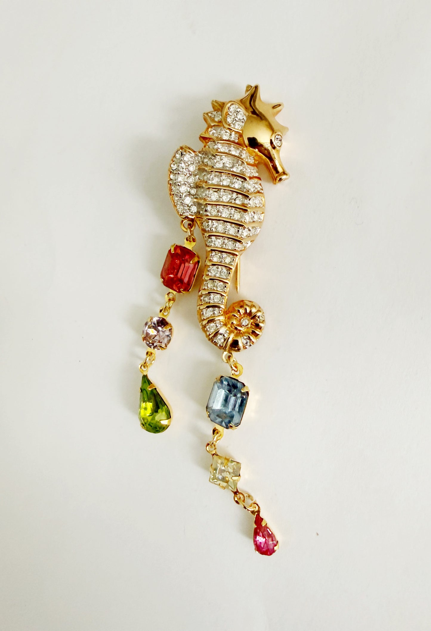 Seahorse party brooch
