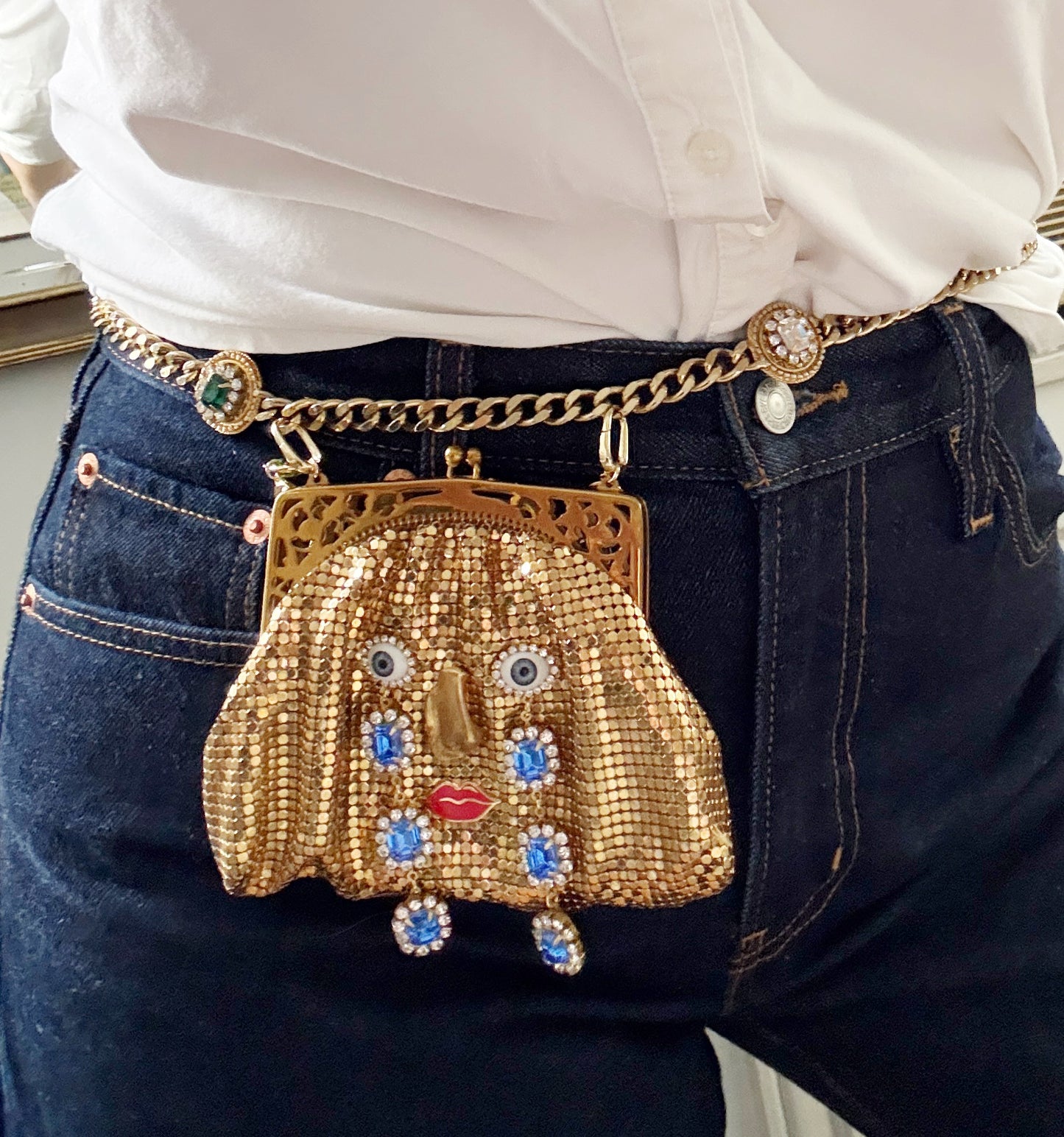 Ode to the master crybaby mini mesh purse belt