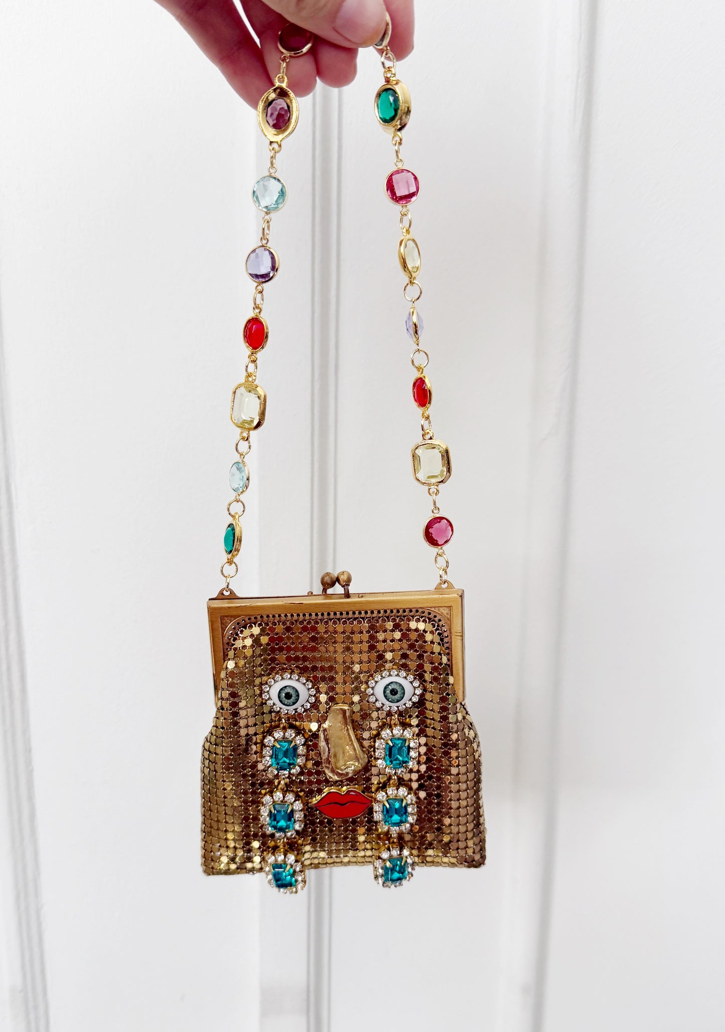 Ode to the master mini mesh purse necklace