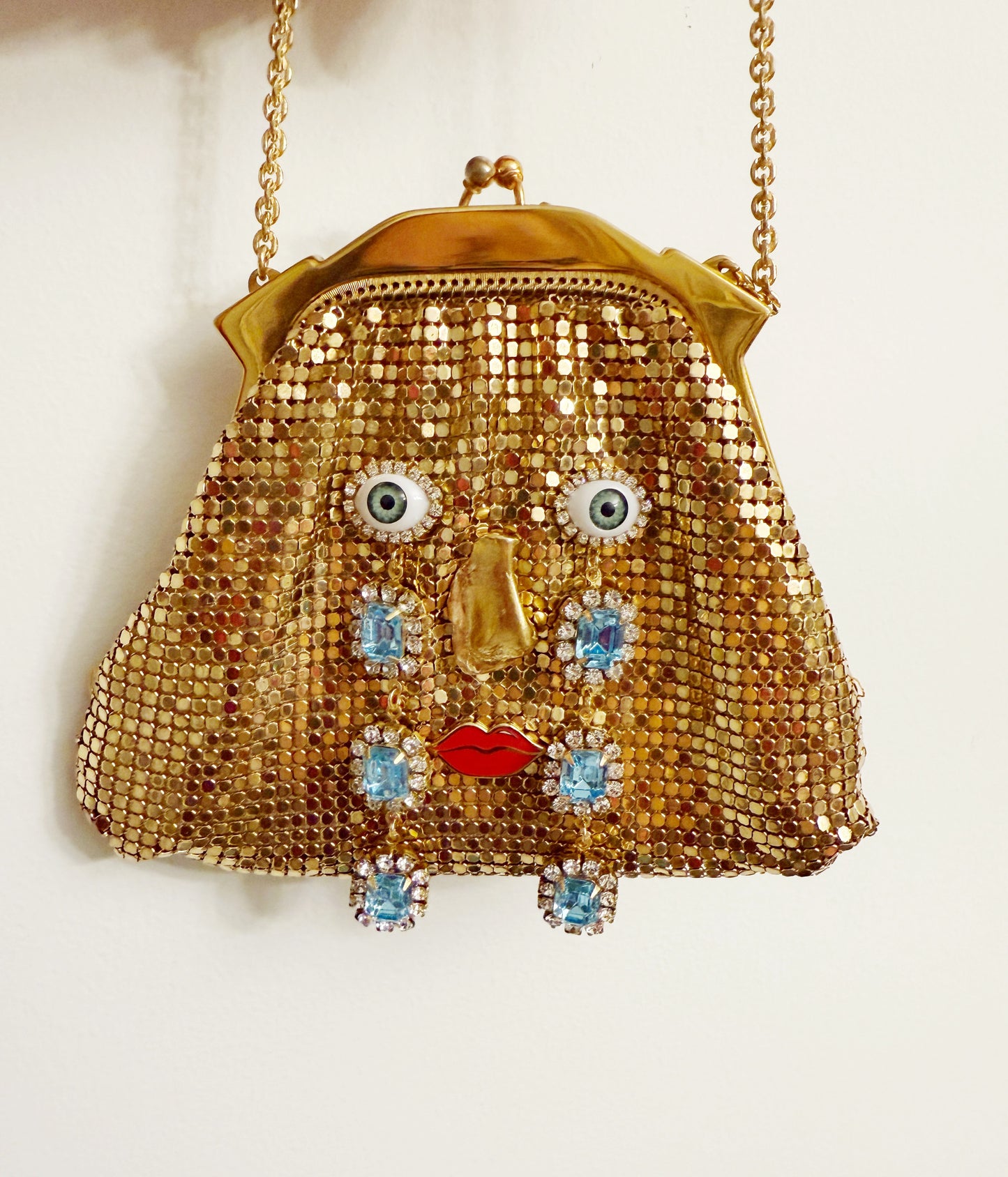 Ode to the master crybaby edition gold mesh purse