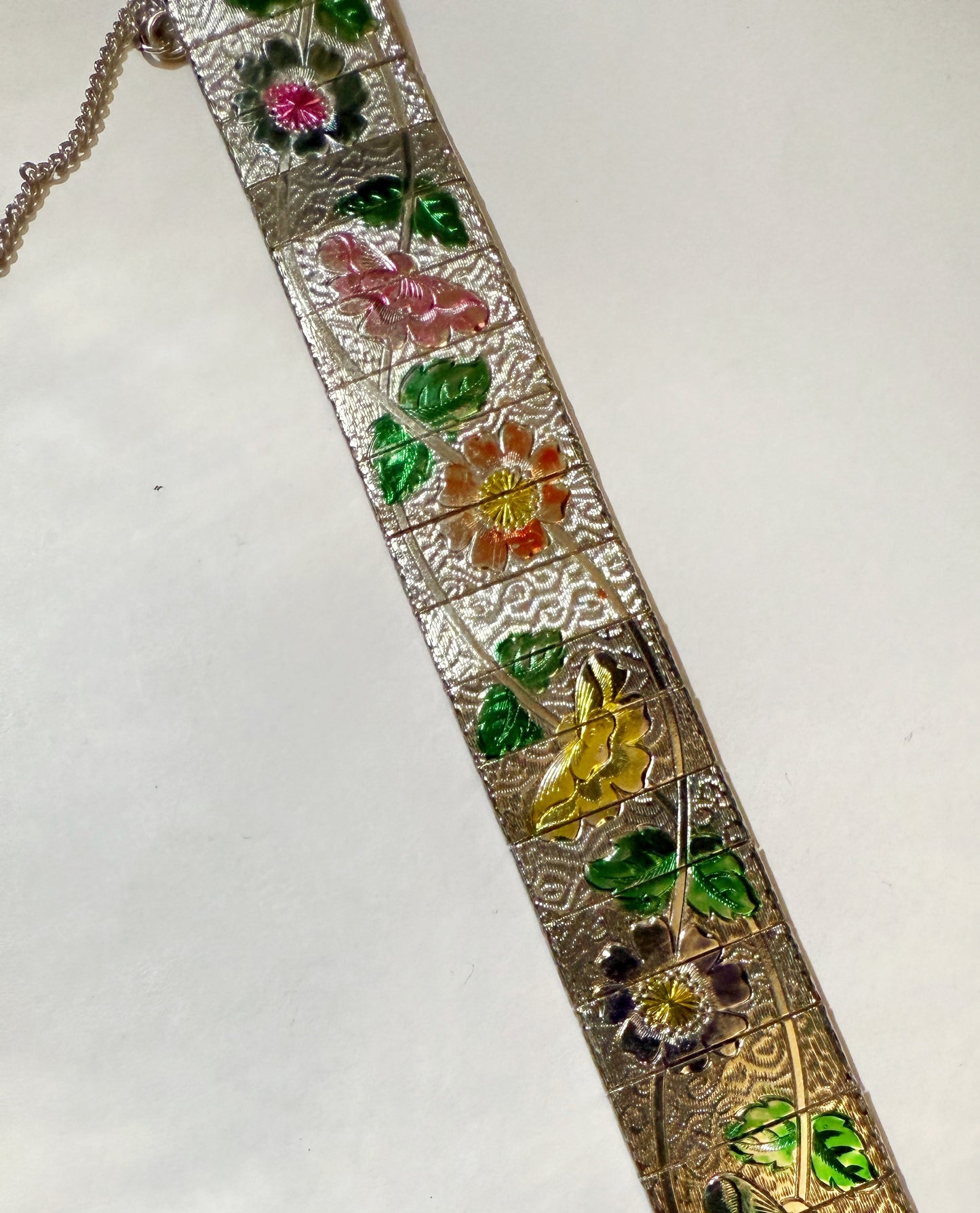 Vintage etched floral bracelet
