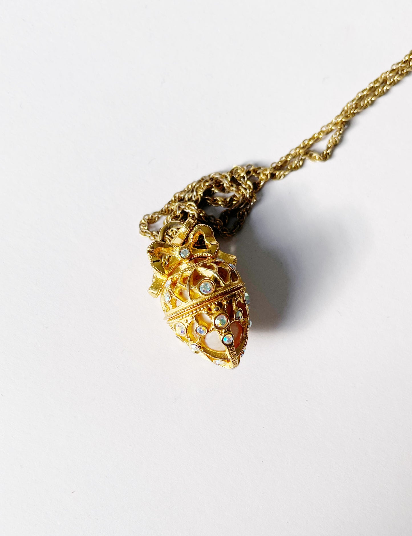 Vintage Fabergé egg necklace