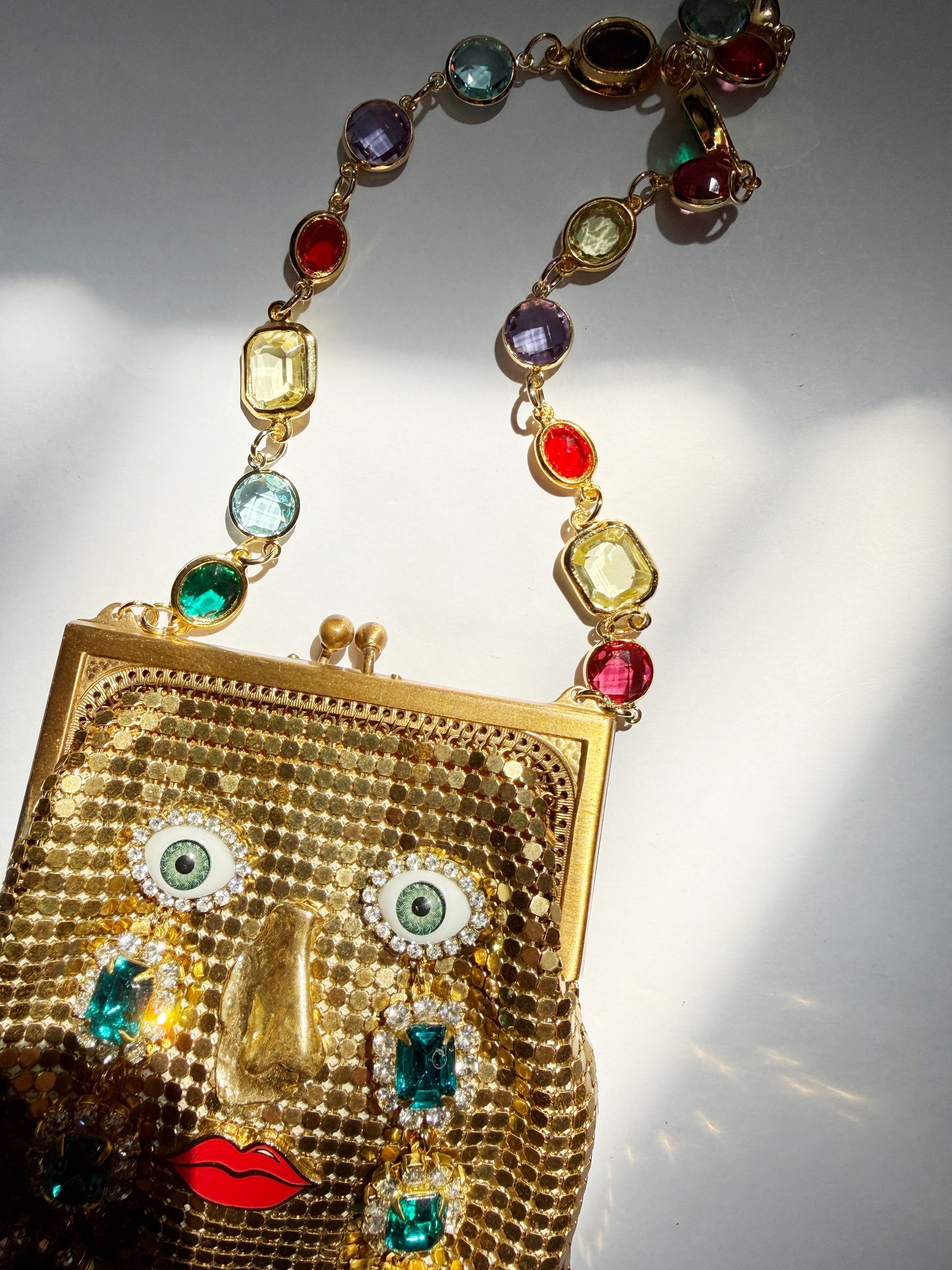 Ode to the master mini mesh purse necklace