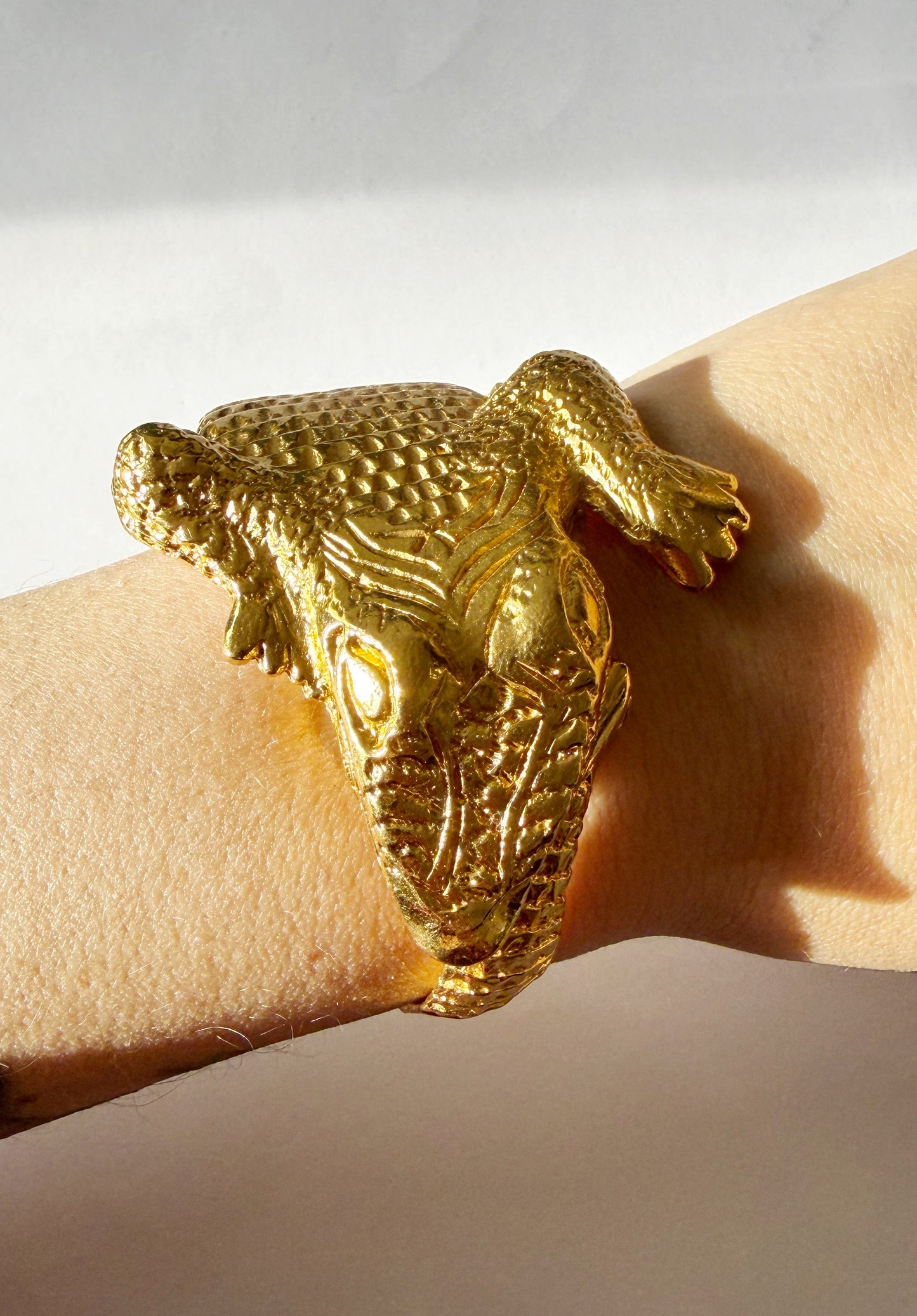 Vintage alligator watch bracelet