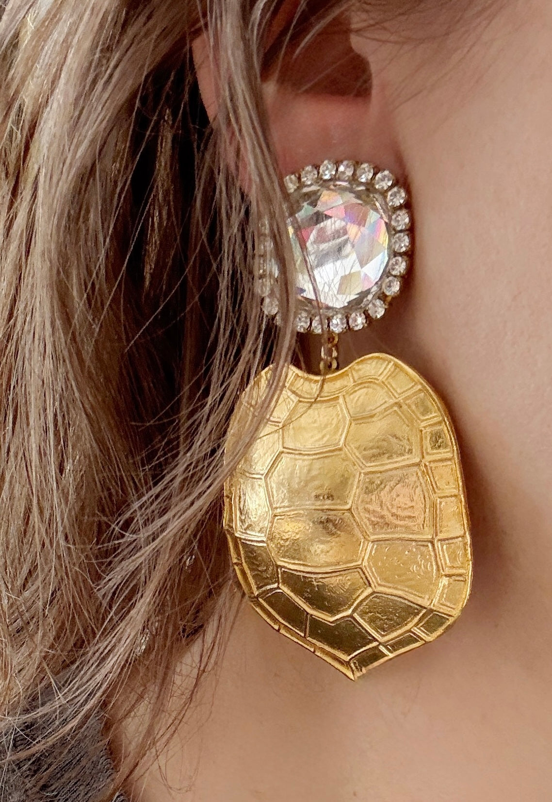 Swarovski Turtle shell earrings