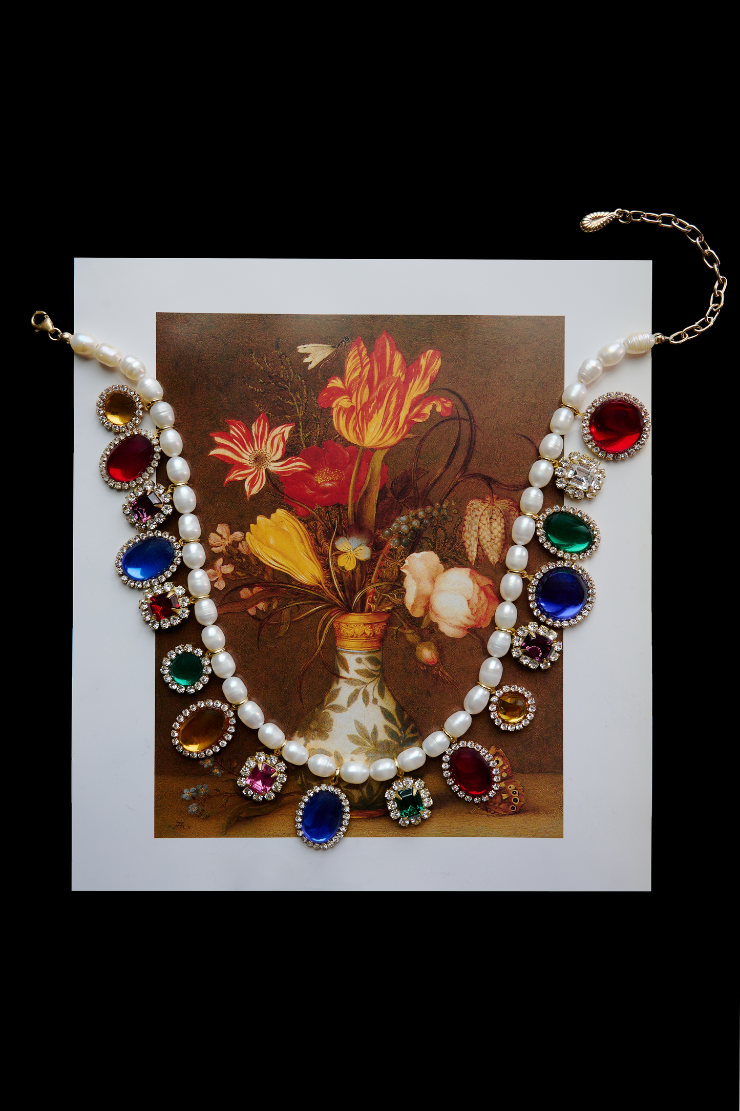 Confetti royale charm necklace