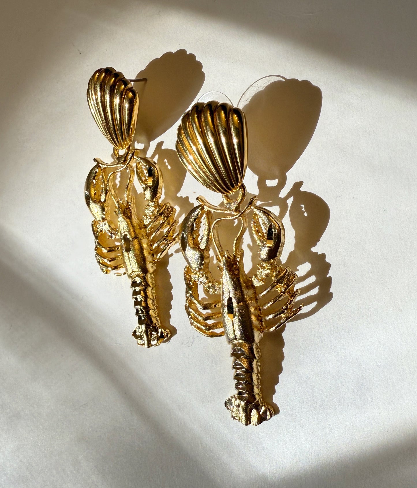 Lobster statement earrings