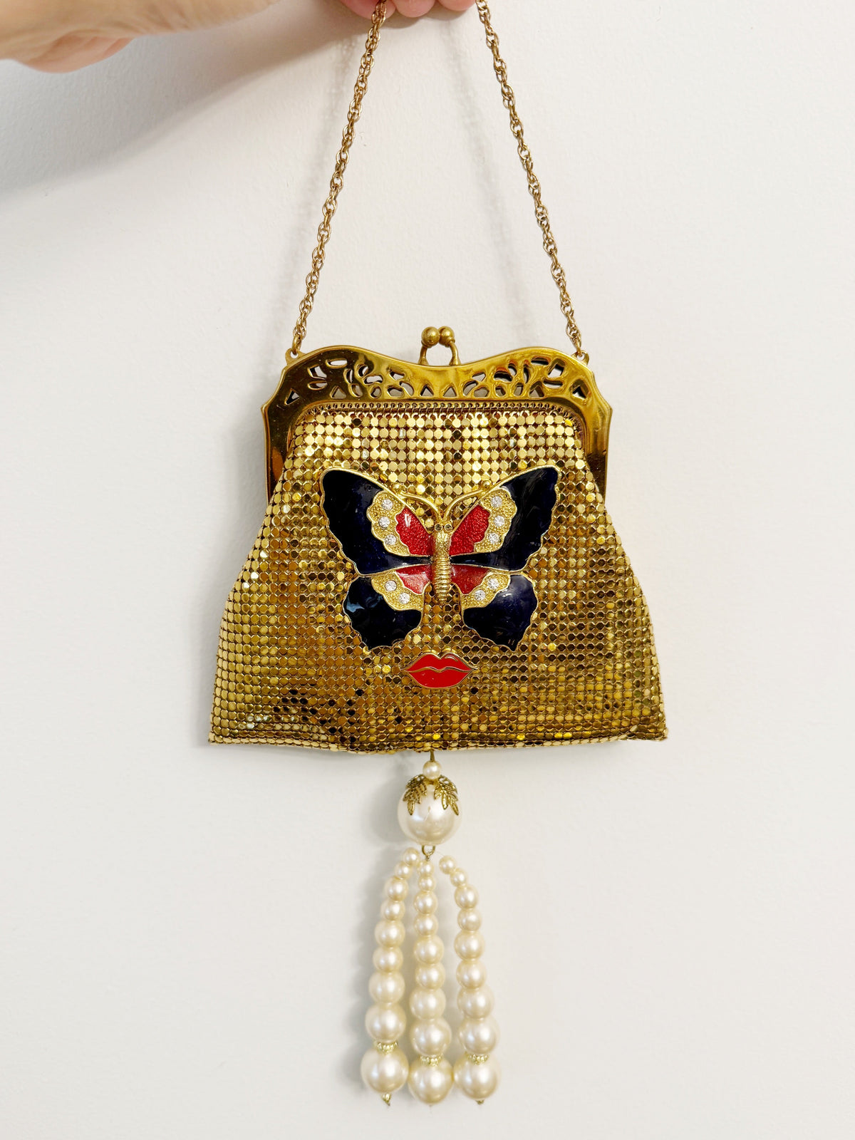 Ode to the master Peggy edition gold mesh purse