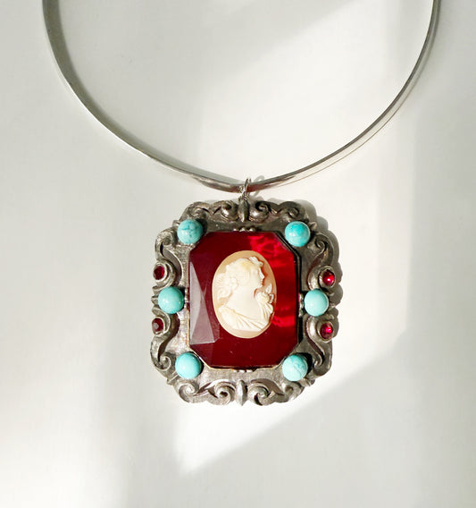 Cameo sterling choker