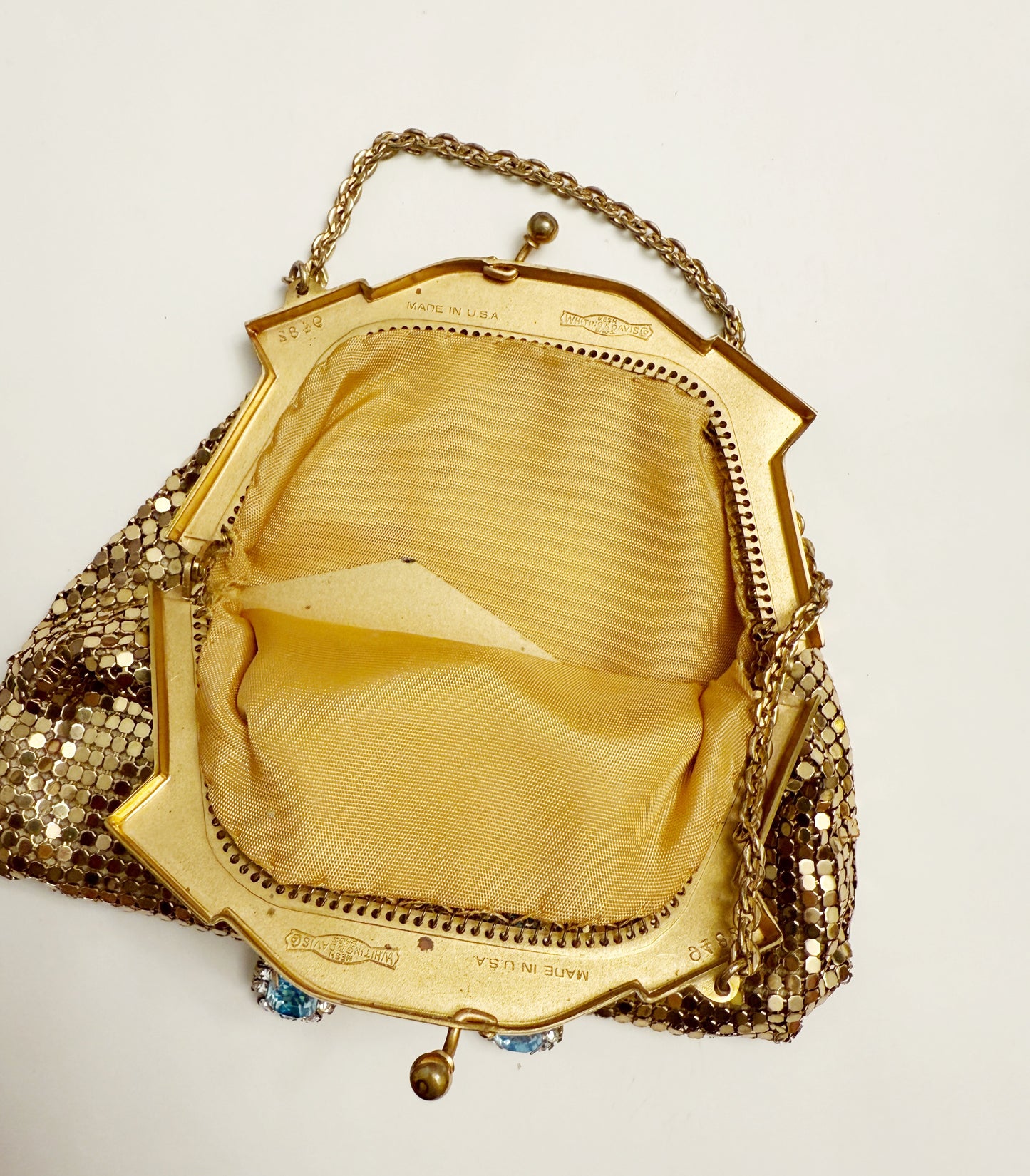 Ode to the master crybaby edition gold mesh purse