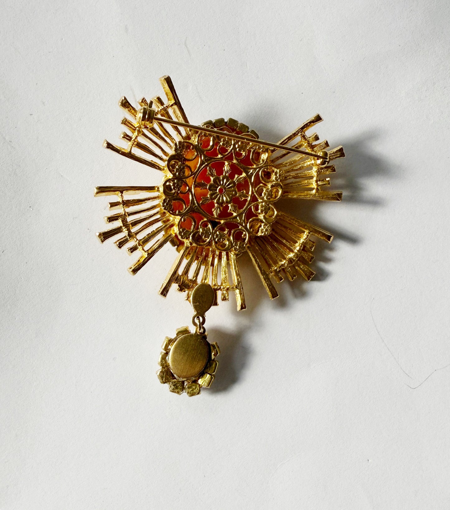 Rhinestone Cameo brooch