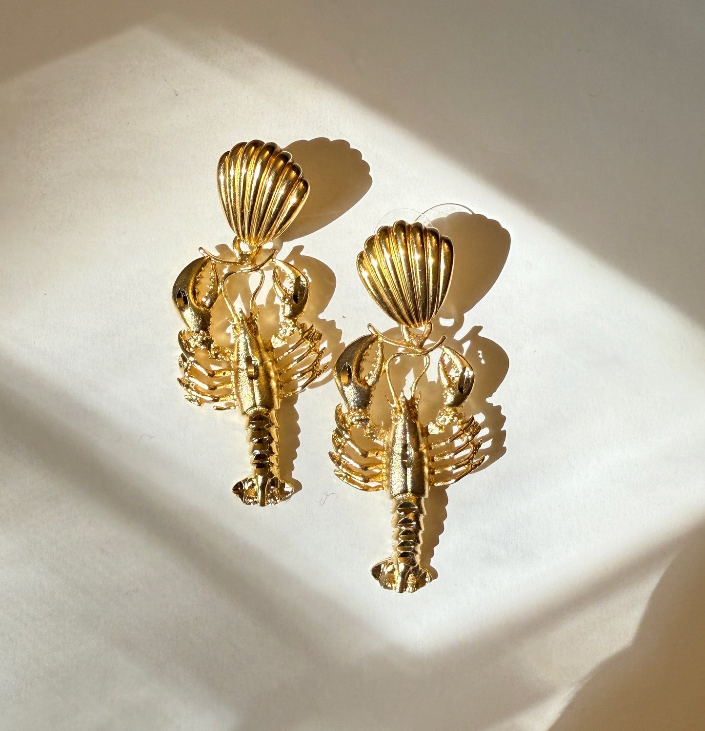 Lobster statement earrings