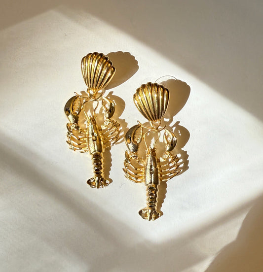 Lobster statement earrings