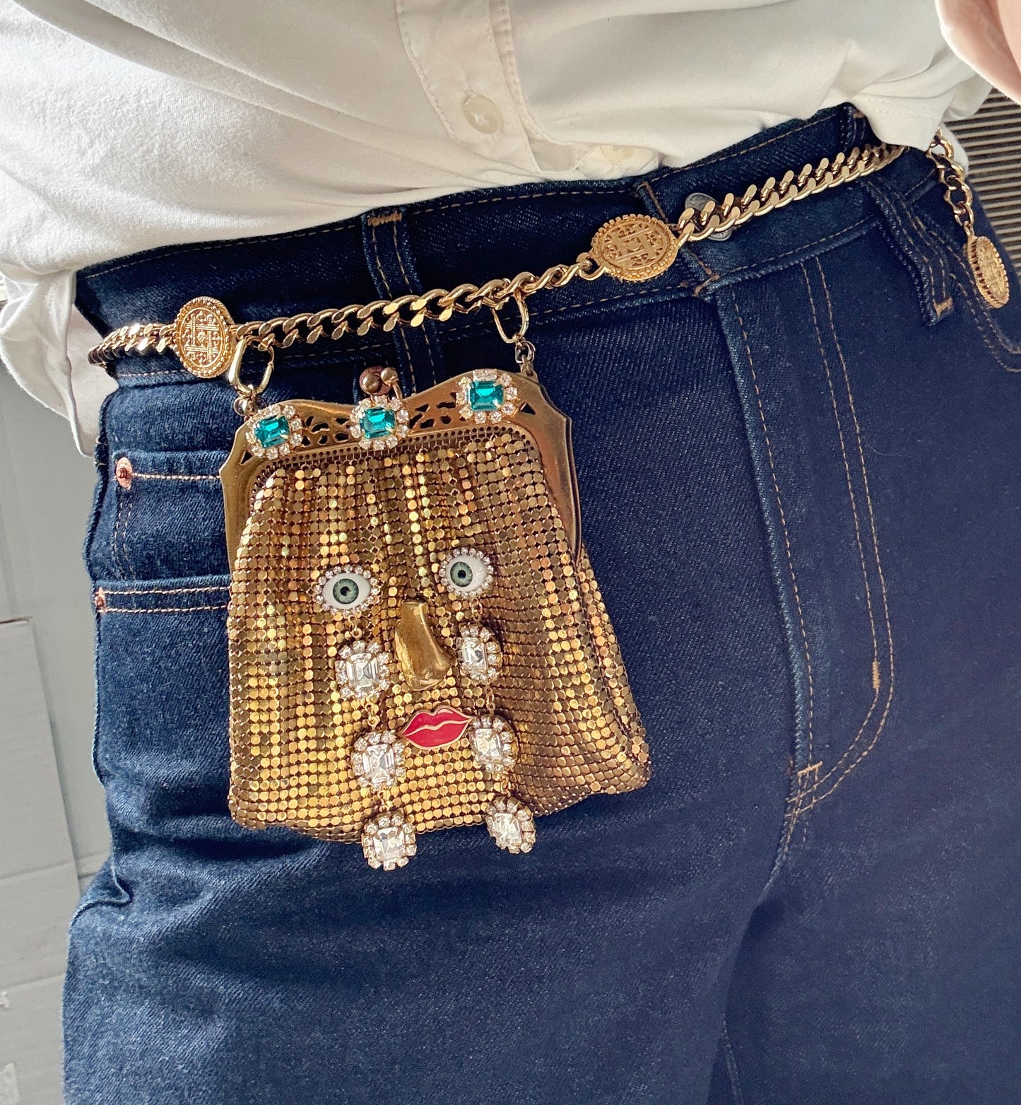 Ode to the master crybaby mini mesh purse belt