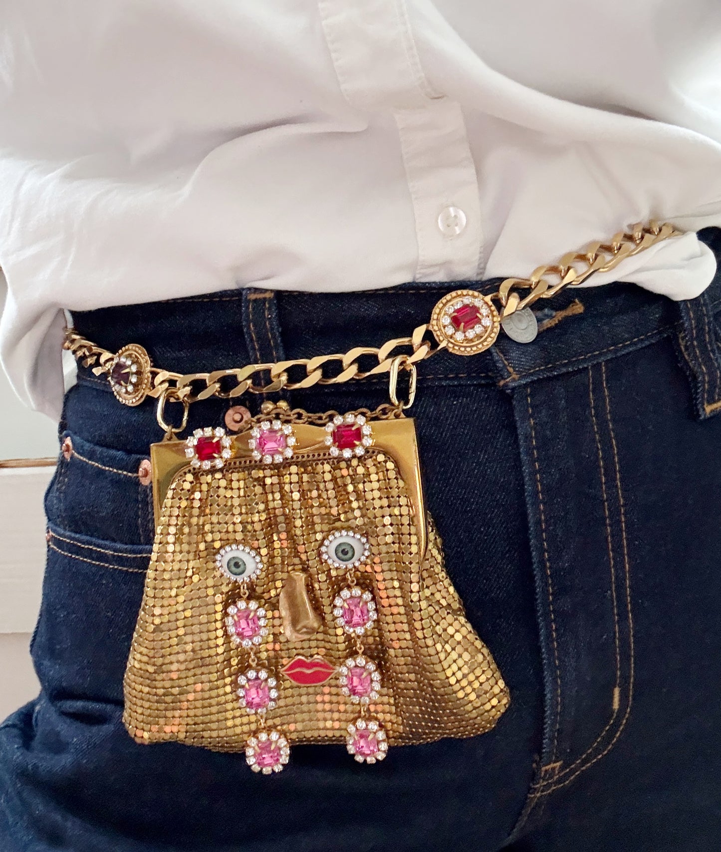 Ode to the master crybaby mini mesh purse belt