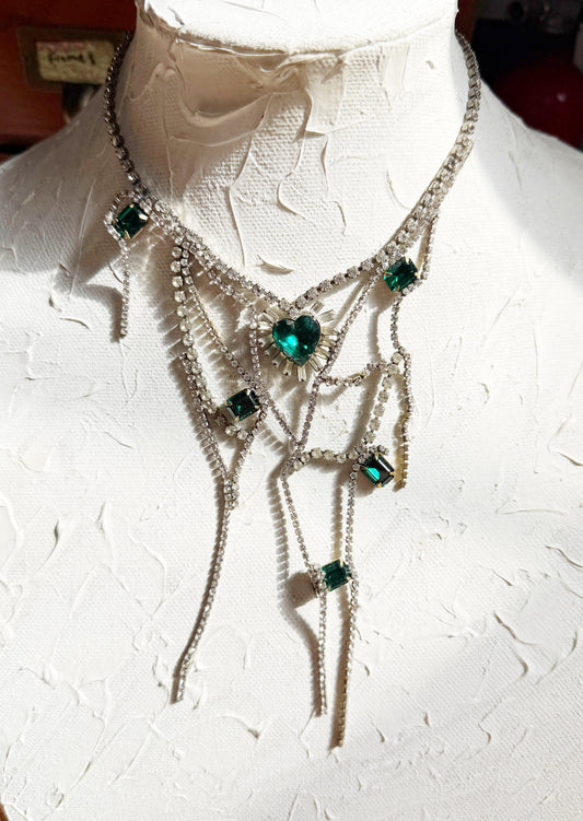 Emerald heart colossal necklace
