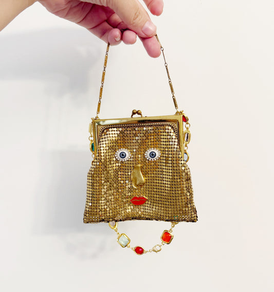 Ode to the master mini mesh purse necklace