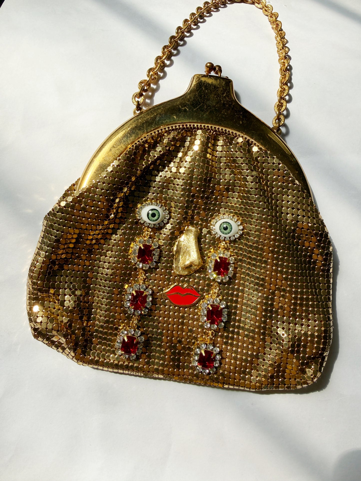 Ode to the master CRYBABY gold mesh purse