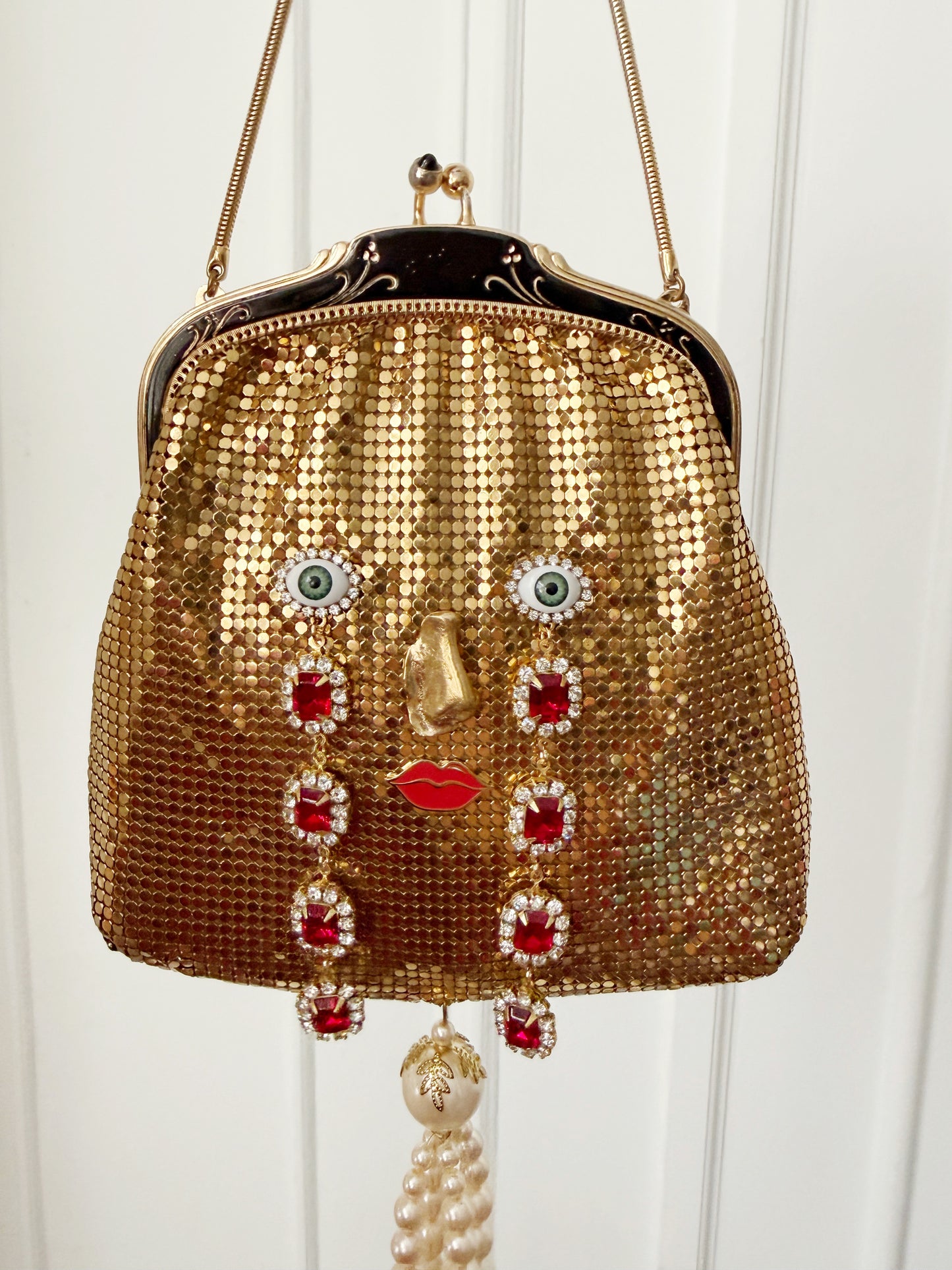 Ode to the master CRYBABY gold mesh tassel purse