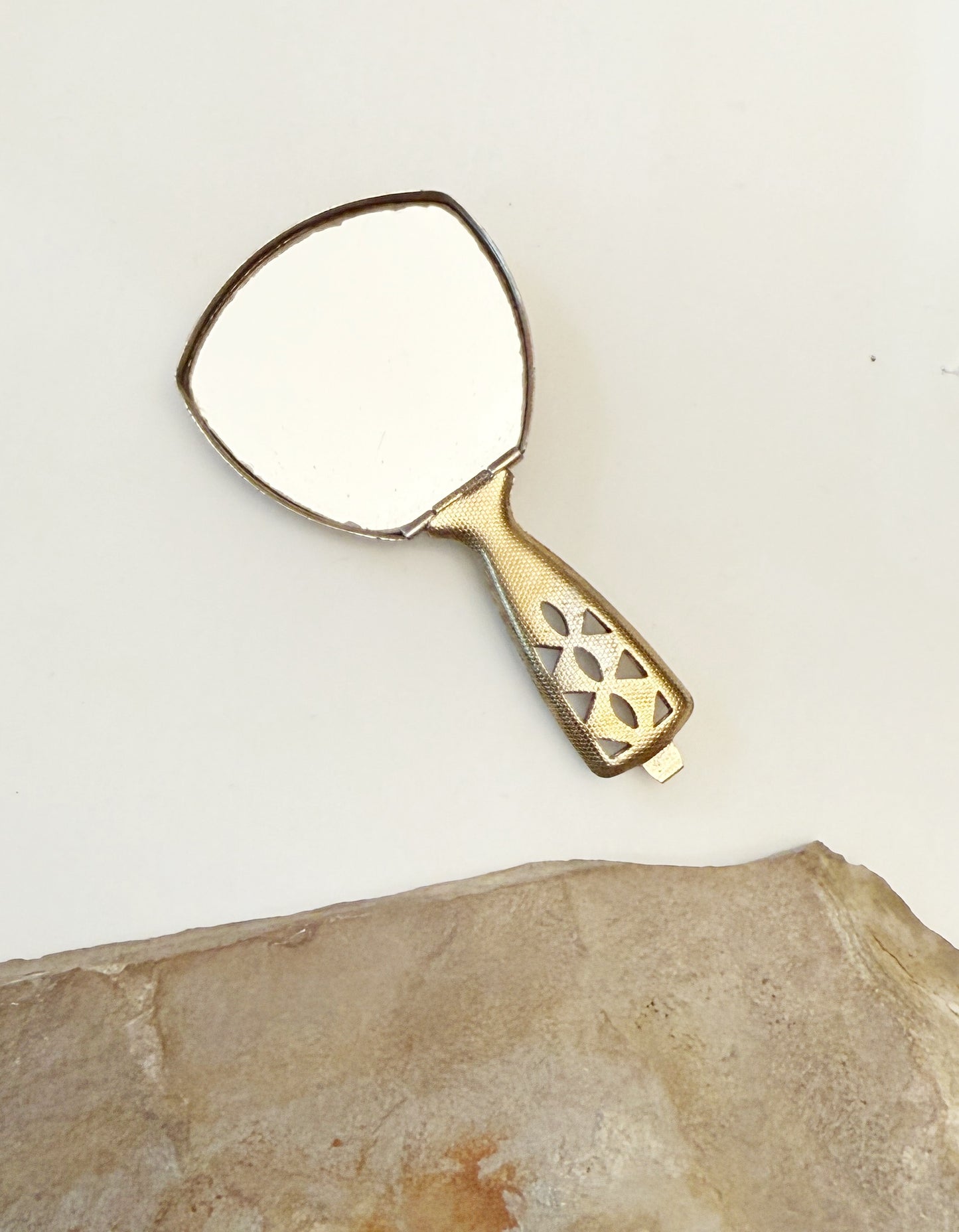 Rhinestone cameo mirror