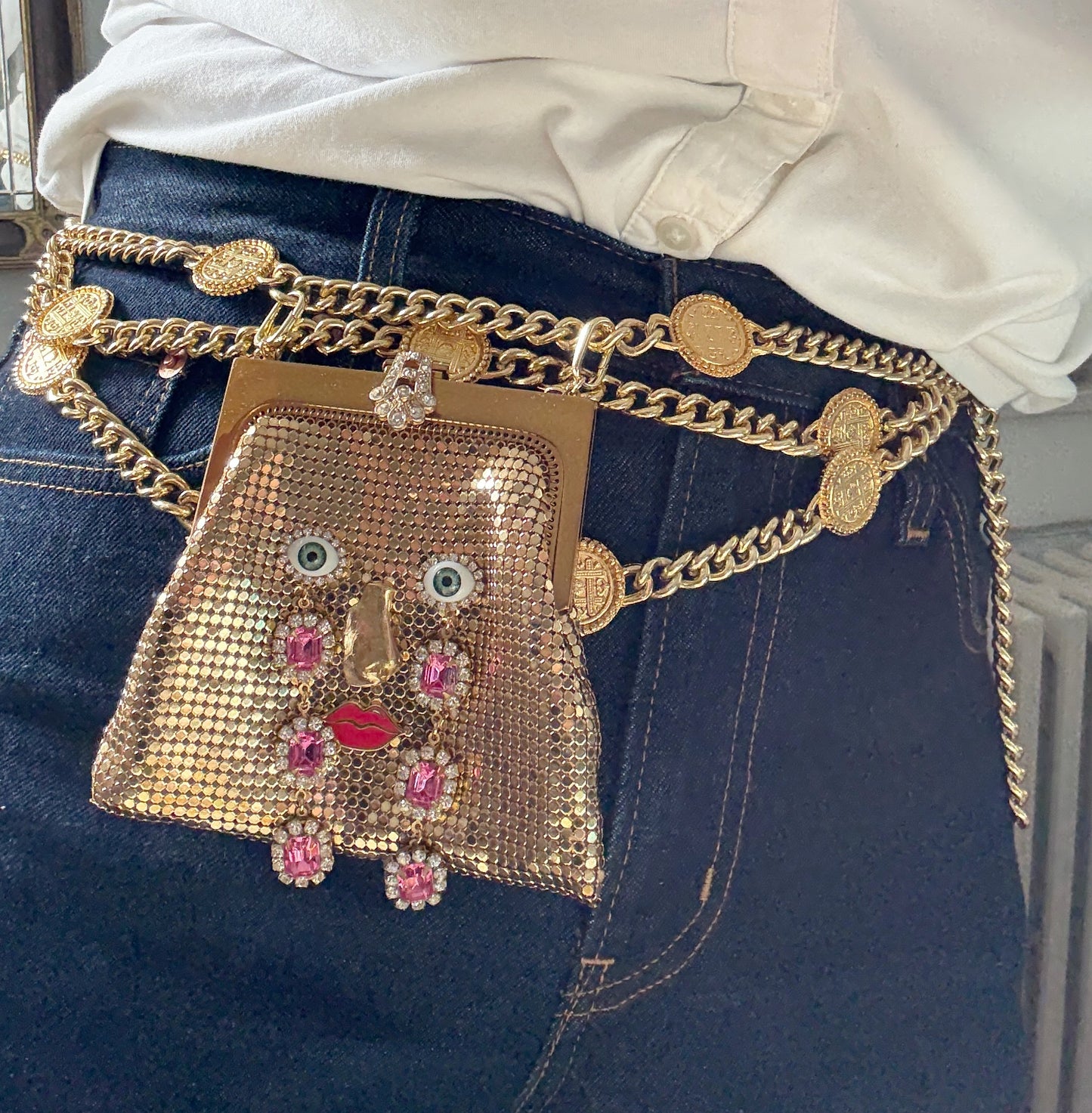 Ode to the master crybaby mini mesh purse belt