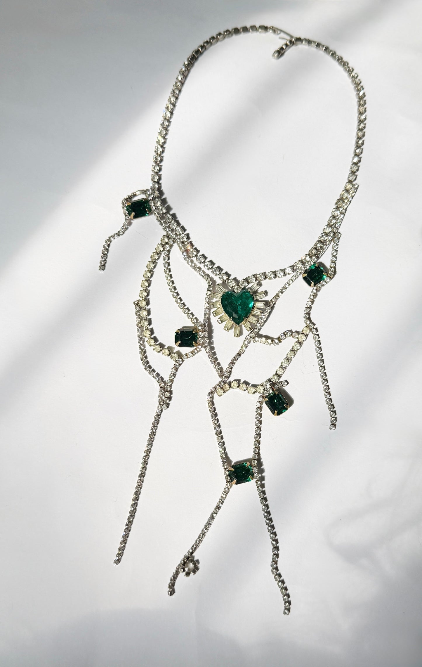 Emerald heart colossal necklace
