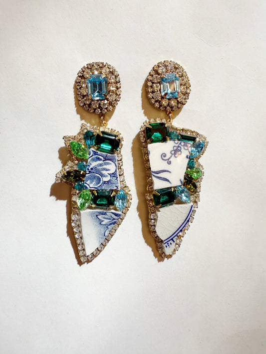 Dreamy pieces emerald garden earrings