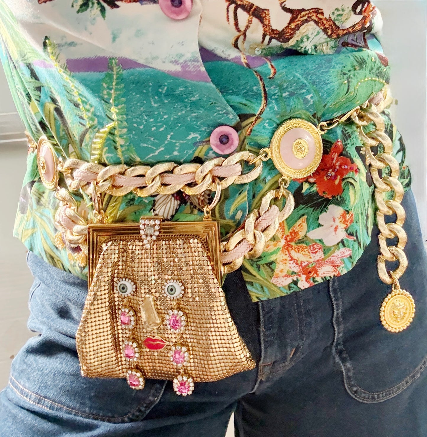 Ode to the master crybaby mini mesh purse belt