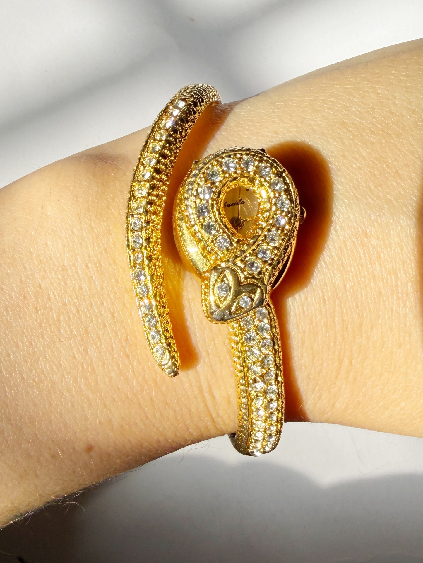 Vintage snake watch bracelet