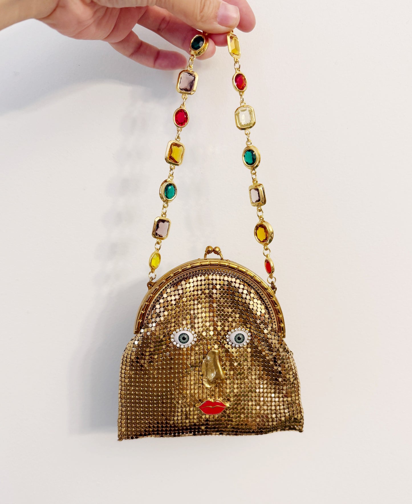 Ode to the master mini mesh purse necklace