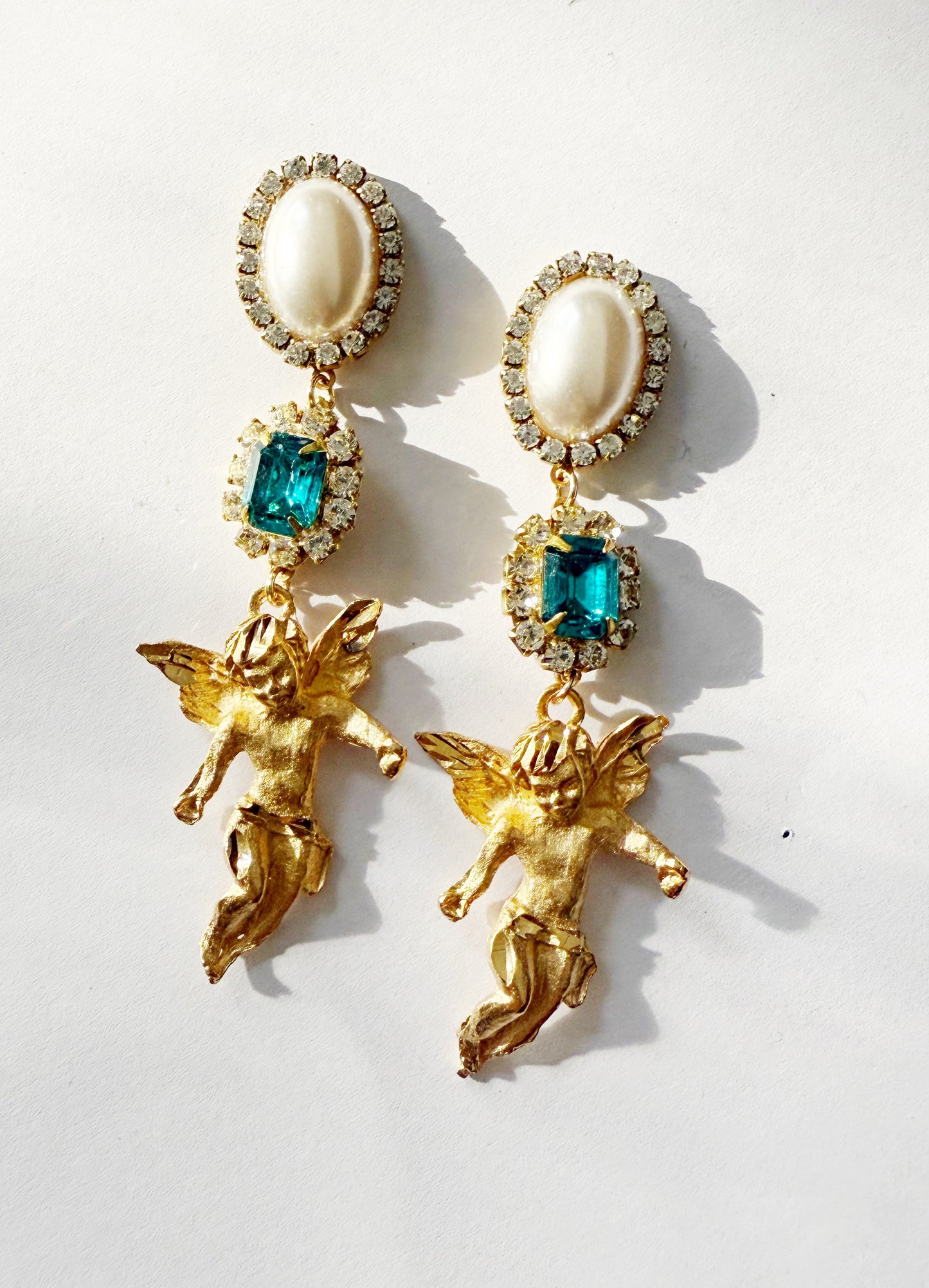 Cosmic cherub earrings