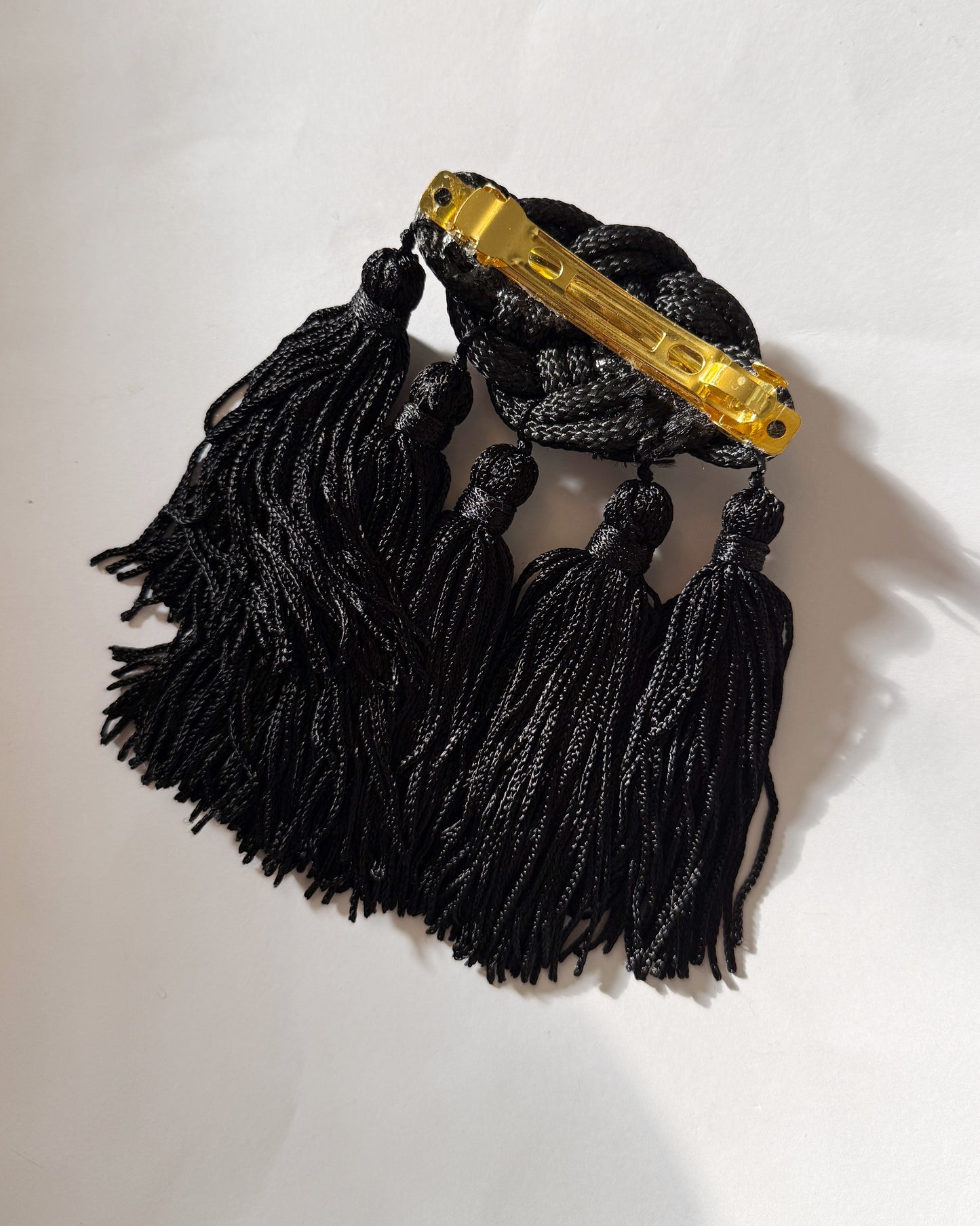 Silk cameo french hair barrette