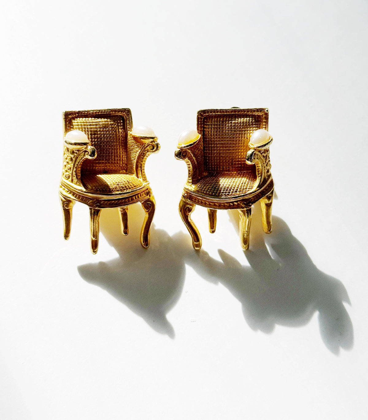 Karl Lagerfeld 1985 chair earrings