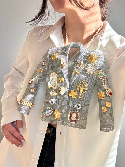 Surrealist dream blazer necklace