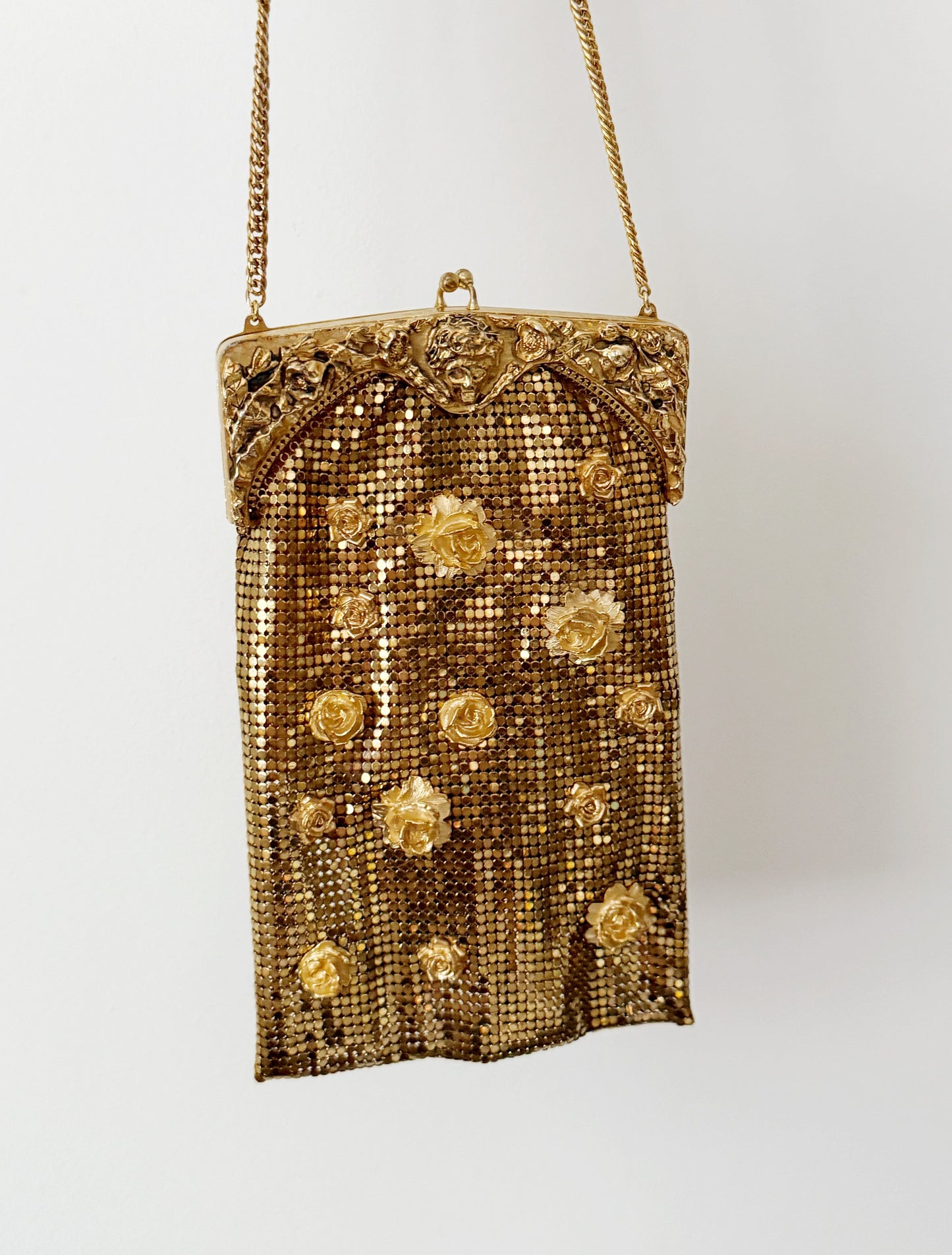 Rose garden mesh purse