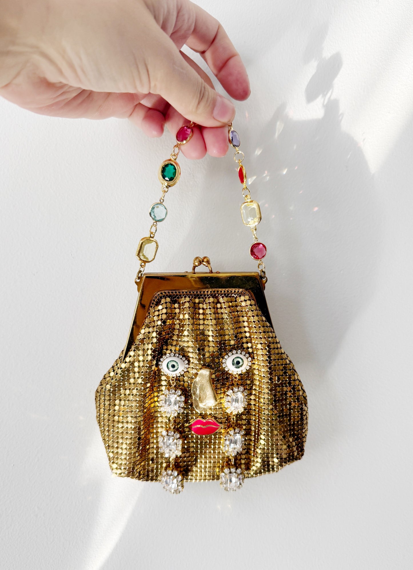 Ode to the master crybaby edition gold mesh purse