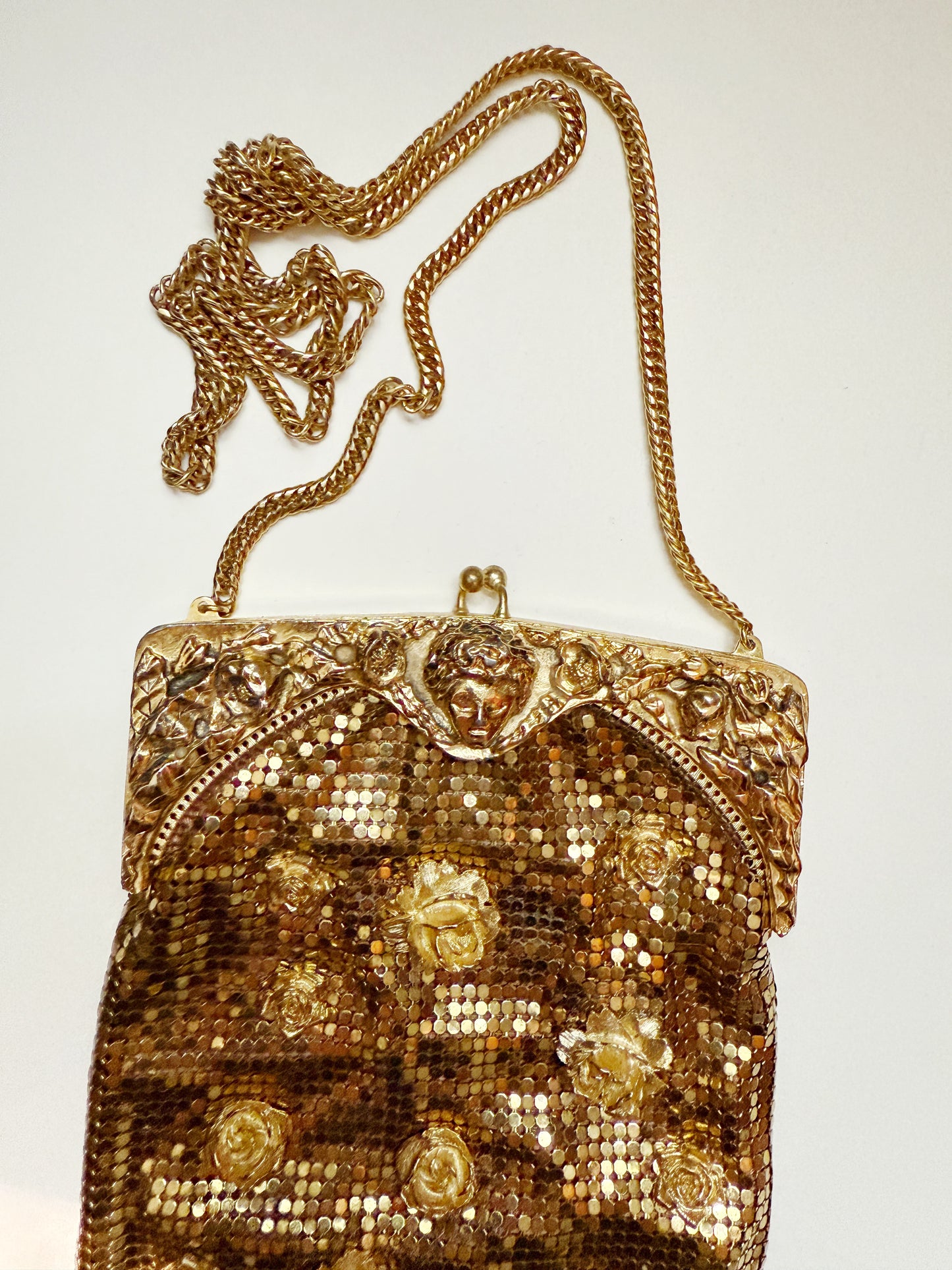 Rose garden mesh purse