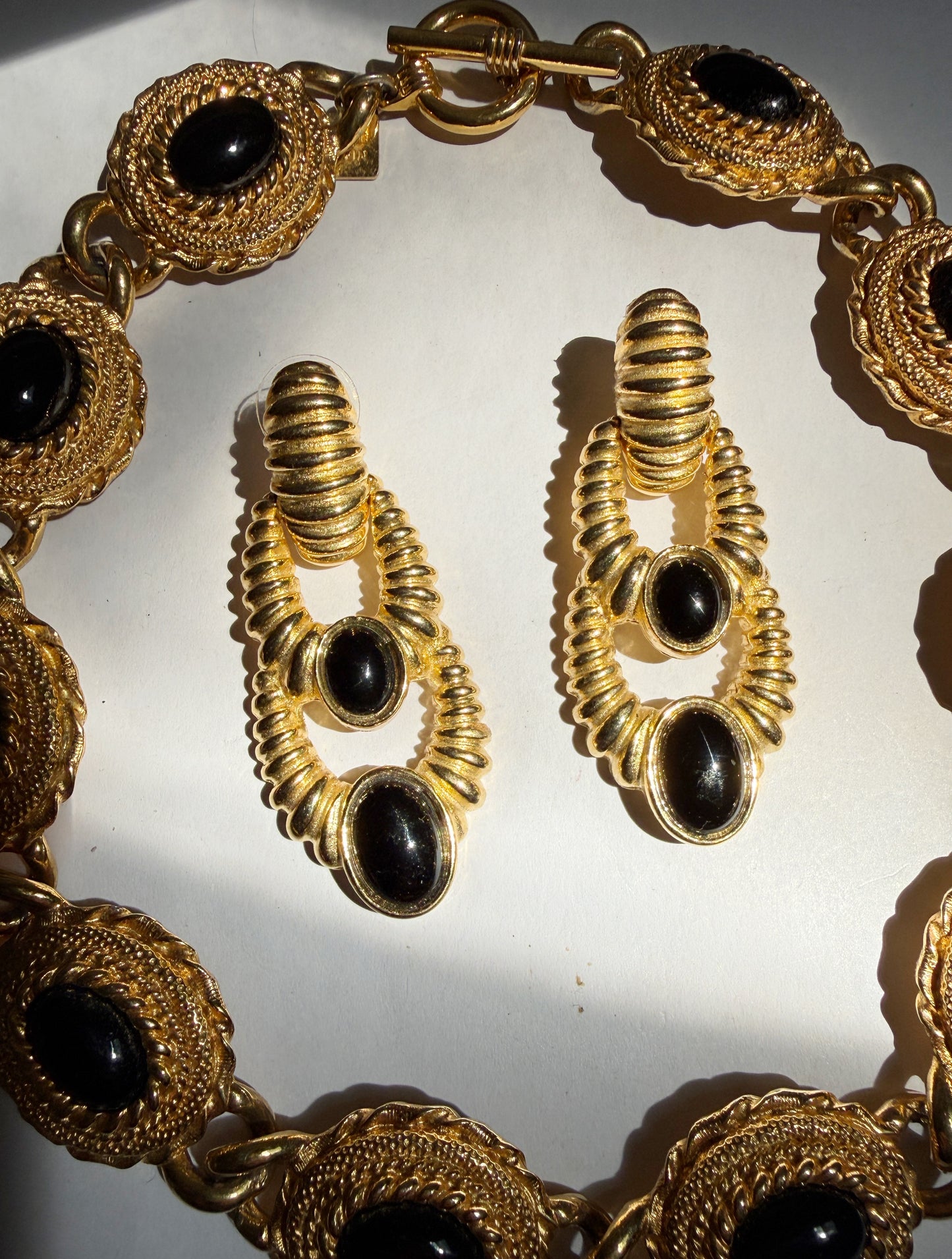 Vintage Anne Klein choker and earrings set