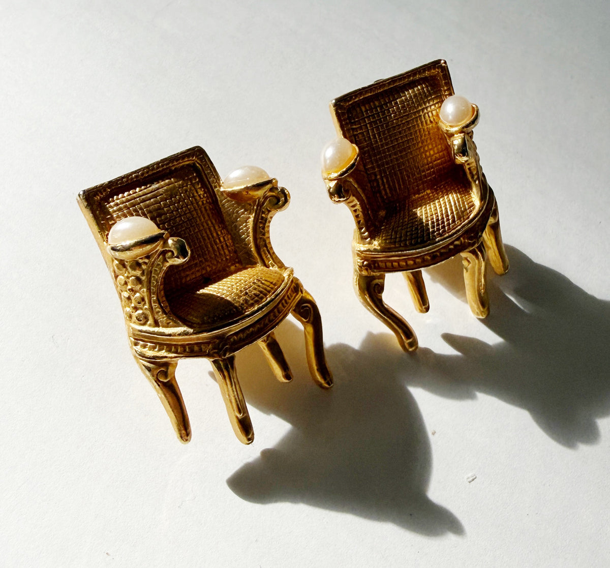 Karl Lagerfeld 1985 chair earrings