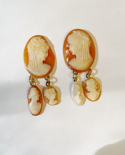 Charming cameo earrings