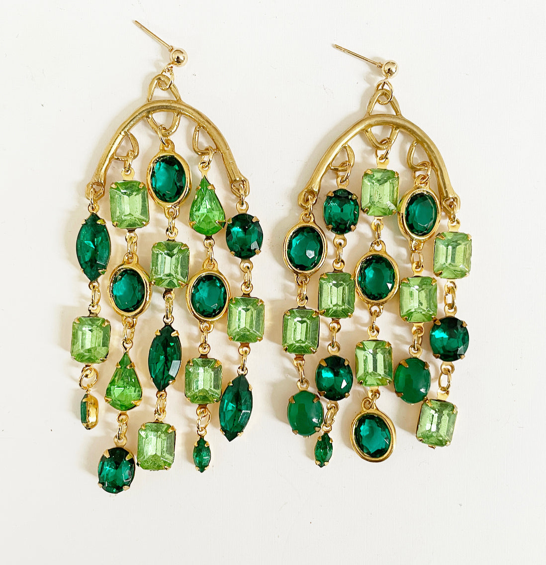 Green machine party earrings