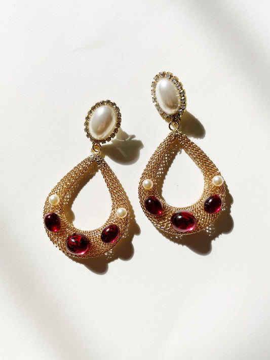 Hidden treasure mesh earrings