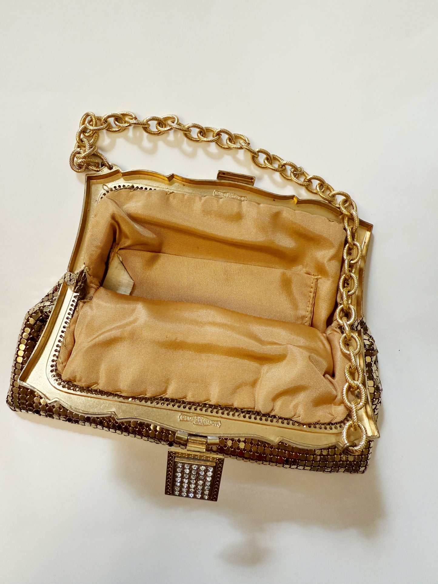 Ode to the masters gold mesh purse