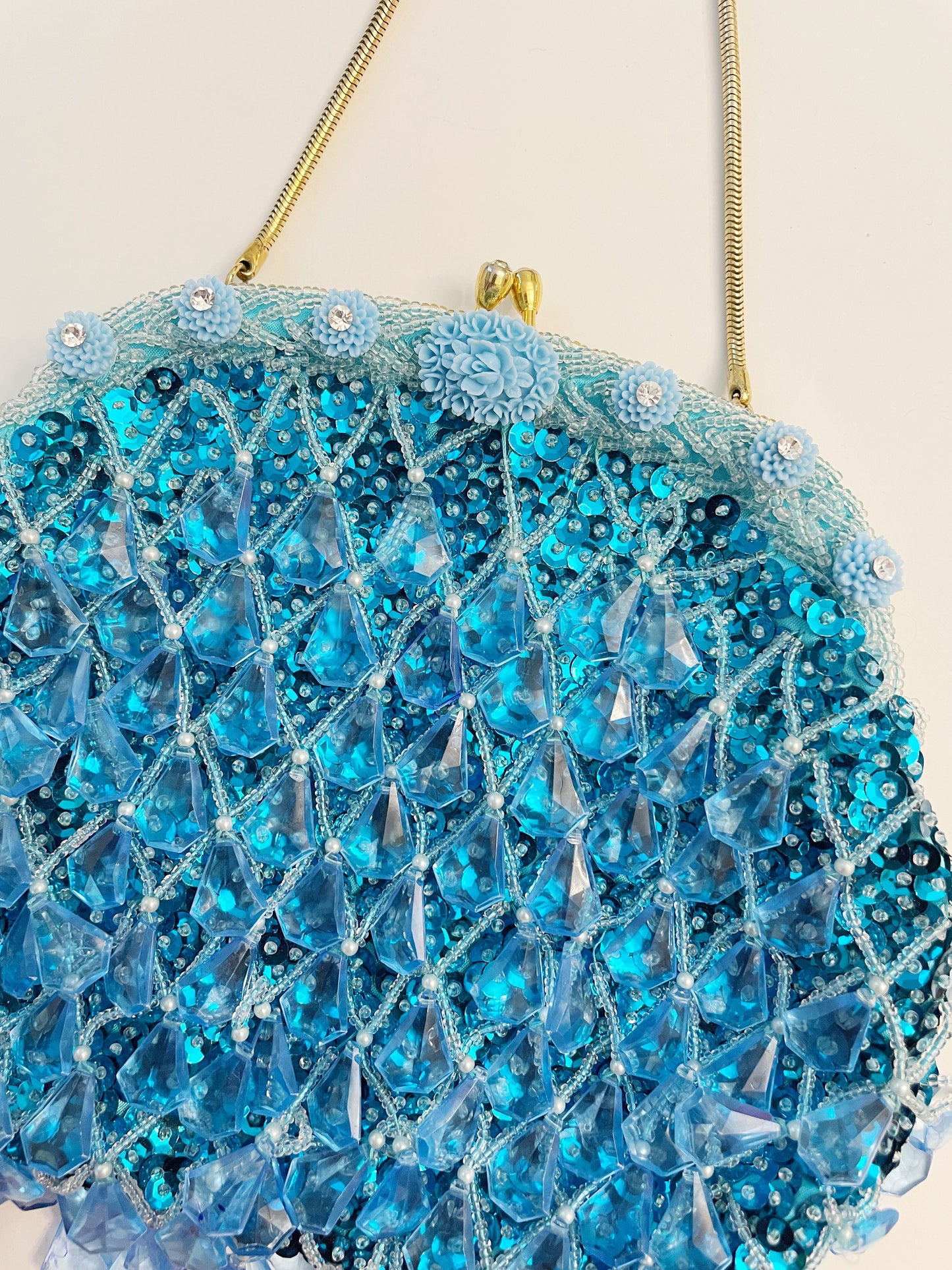 Desert Bloom blue lagoon purse