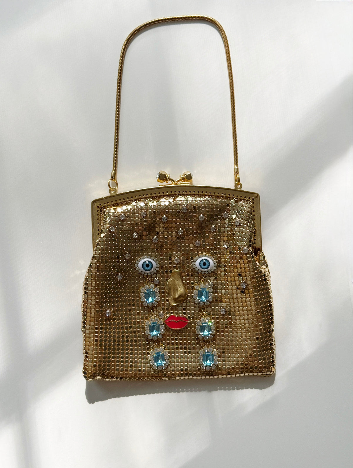 Ode to the master crybaby rhinestone mesh purse