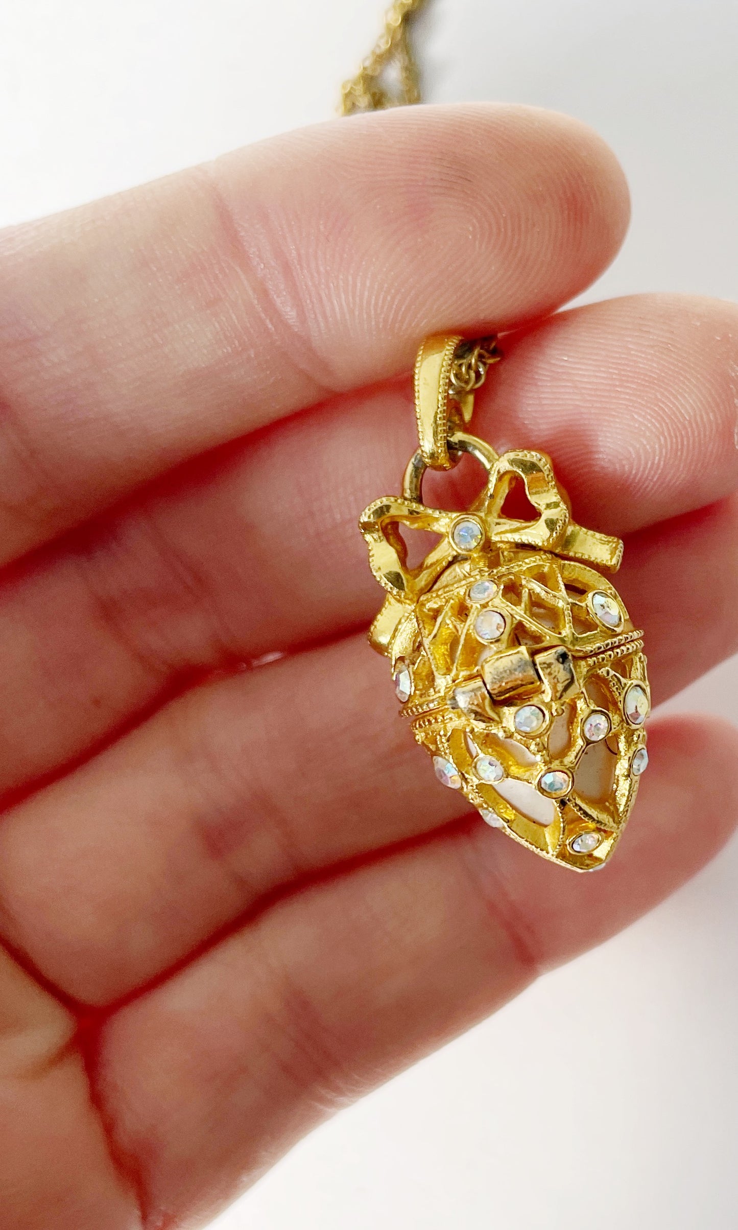 Vintage Fabergé egg necklace