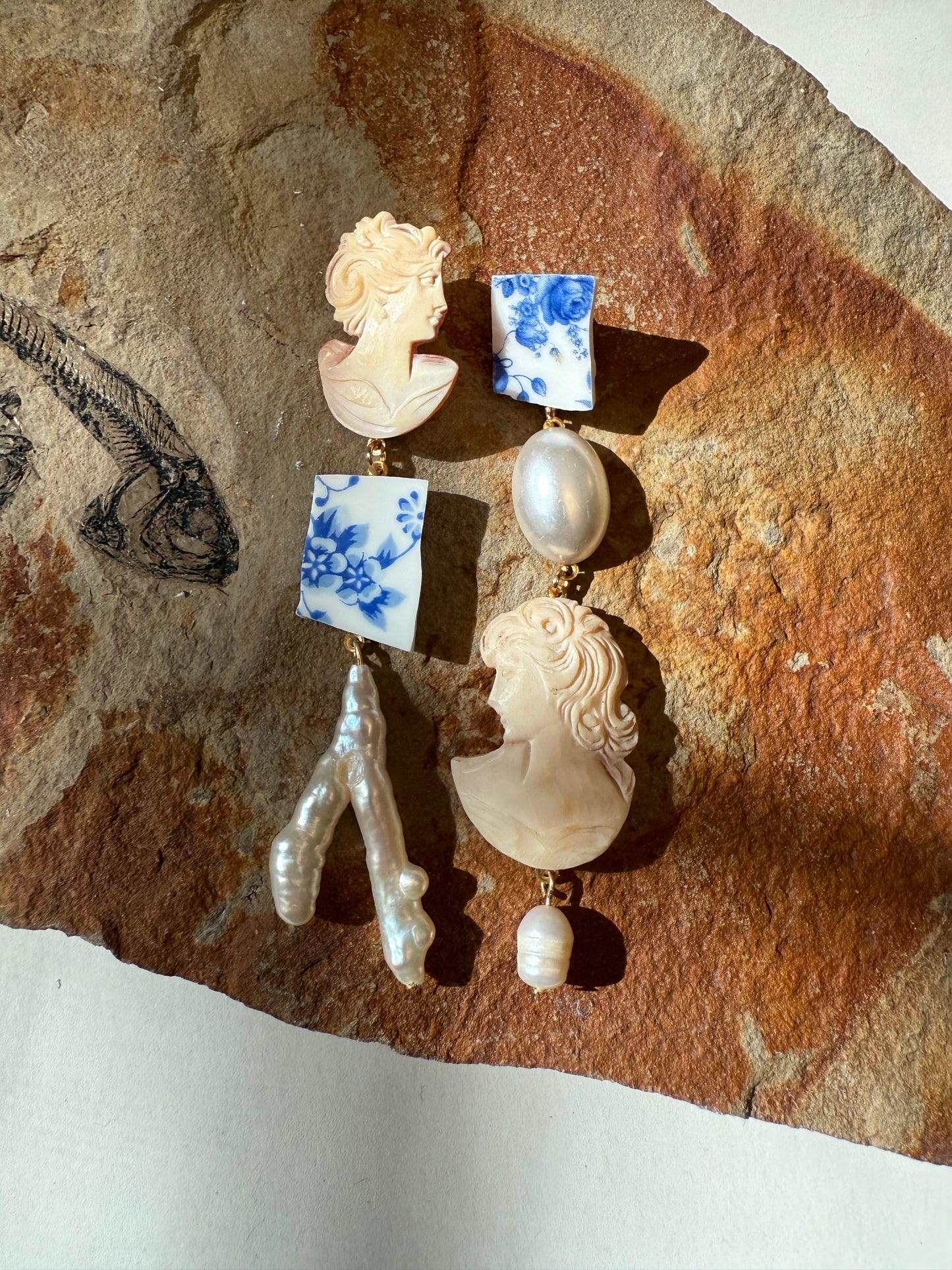 Charming cameo earrings